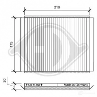 Салонный фильтр DIEDERICHS H4RBM 7 dci0174 2094378