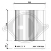 Салонный фильтр DIEDERICHS ZHQIE J5 dci0070 2094288