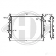 Декоративная накладка порога DIEDERICHS Q7C UK 9867021 2087884