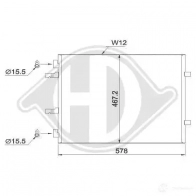 Амортизатор багажника, упор задней двери DIEDERICHS 9182501 6AO YYR Opel Vectra (C) 3 2002 – 2008