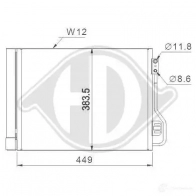 Амортизатор багажника, упор задней двери DIEDERICHS Volkswagen Transporter (T4) 4 Фургон 2.8 VR6 140 л.с. 1996 – 2000 9227029 U4P4 1