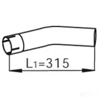 Выхлопная труба глушителя DINEX O 4X2W 1932853 28783