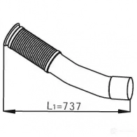 Выхлопная труба глушителя DINEX X2 W05T 54247 1937358