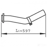 Выхлопная труба глушителя DINEX 47260 I4 LYZCT 1934906