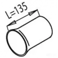 Выхлопная труба глушителя DINEX P7 0OFV 49148 1935396
