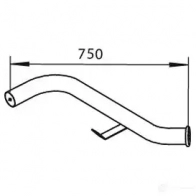 Выхлопная труба глушителя DINEX 59GM R 1932745 28633