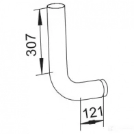 Выхлопная труба глушителя DINEX 64735 RFP FH 1938188