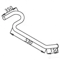Выхлопная труба глушителя DINEX L5MOD F 50614 1936086