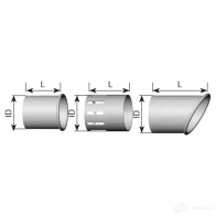 Выхлопная труба глушителя DINEX GS JXF 1939039 69601