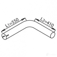 Выхлопная труба глушителя DINEX X38 ZT7 1931396 21614