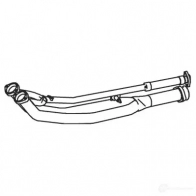 Выхлопная труба глушителя DINEX Mercedes Sprinter (904) 1 Кабина с шасси 2.3 414 4x4 (9012. 9013. 9012. 9013) 143 л.с. 1997 – 2006 1D JZF2 56102