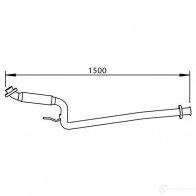 Выхлопная труба глушителя DINEX 2U HHQE4 Mercedes Vito (W638) 1 Фургон 2.3 108 D (6364. 6368) 79 л.с. 1997 – 2003 53246