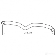 Выхлопная труба глушителя DINEX MY1R X Mercedes Vario (810DT) 1 Одноосный тягач 4.3 615 D. 616 D (6699. 6699) 156 л.с. 2006 – 2024 54696