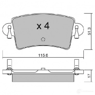 Тормозные колодки дисковые, комплект AISIN Opel Movano (A) 1 Фургон 2.8 DTI (FD) 114 л.с. 1999 – 2001 5 F2P4 BPRE-2004 5411450704502