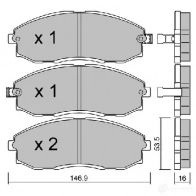 Тормозные колодки дисковые, комплект AISIN 1579593 5411450705462 WG PF83X BPHY-1902 - Изображение 3