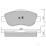 Тормозные колодки дисковые, комплект AISIN 5411450703086 BPFI-1016 SFH86 YW 1579540