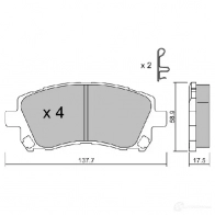 Тормозные колодки дисковые, комплект AISIN 5411450713481 1579744 VR WDE BPSB-1902 - Изображение 2