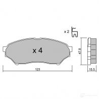 Тормозные колодки дисковые, комплект AISIN DBP2 RO BPMI-2004 1424297741 - Изображение 2