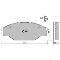 Тормозные колодки дисковые, комплект AISIN EE 7FE BPTO-1915 5411450705653 1579765 - Изображение 3