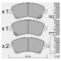 Тормозные колодки дисковые, комплект AISIN 1579755 BPTO-1009 5411450704618 V90XRP N - Изображение 2