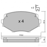 Тормозные колодки дисковые, комплект AISIN OC XJ2A 1424297744 BPMZ-2005 - Изображение 2