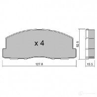 Тормозные колодки дисковые, комплект AISIN BPMI-1903 5411450705493 1579638 N 1Z475 - Изображение 3
