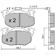 Тормозные колодки дисковые, комплект AISIN 5411450704175 BPPE-1003 VGNQLN Z 1579702 - Изображение 3