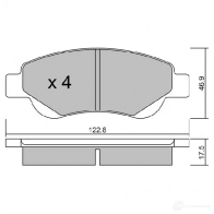 Тормозные колодки дисковые, комплект AISIN 1579754 BPTO-1008 I NKXW 5411450704601 - Изображение 3