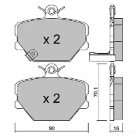 Тормозные колодки дисковые, комплект AISIN BPMB-1001 1579614 5411450703642 KV1K 3 - Изображение 3