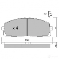 Тормозные колодки дисковые, комплект AISIN 1579764 5411450705608 BPTO-1914 T1SK M2 - Изображение 3