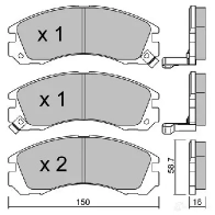 Тормозные колодки дисковые, комплект AISIN 1 SB22 5411450703628 1579637 BPMI-1902 - Изображение 2