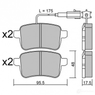 Тормозные колодки дисковые, комплект AISIN BPFI-2011 WMUP XSJ Opel Corsa (E) 5 2014 – 2019