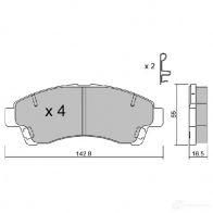 Тормозные колодки дисковые, комплект AISIN Z O3YG 1579648 5411450705691 BPMZ-1905 - Изображение 3
