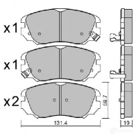 Тормозные колодки дисковые, комплект AISIN F 26L4Q7 BPOP-1010 1579688 5411450704038