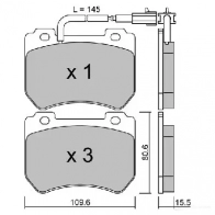 Тормозные колодки дисковые, комплект AISIN W482 L BPFI-1034 5411450703239 1579554 - Изображение 1