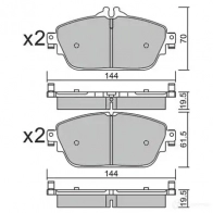 Тормозные колодки дисковые, комплект AISIN 9A TRGE BPMB-1021 1437276211