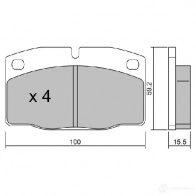 Тормозные колодки дисковые, комплект AISIN 1579682 H UNMY 5411450703970 BPOP-1004 - Изображение 3