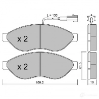 Тормозные колодки дисковые, комплект AISIN E3JZMZ D 5411450728690 BPFI-1040 1217550887 - Изображение 2