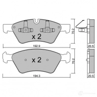 Тормозные колодки дисковые, комплект AISIN BPMB-1017 6O6HA DJ 1424297734 - Изображение 2