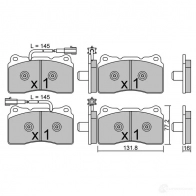 Тормозные колодки дисковые, комплект AISIN 1437276196 DIXN7 J BPFI-1047