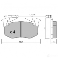 Тормозные колодки дисковые, комплект AISIN 5411450704410 BPRE-1008 WM SQ5PD 1579728 - Изображение 2