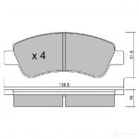 Тормозные колодки дисковые, комплект AISIN 03 3A9I BPPE-1005 5411450704199 1579704 - Изображение 3