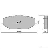 Тормозные колодки дисковые, комплект AISIN L4K 4RA BPSZ-1007 1424297750 - Изображение 2