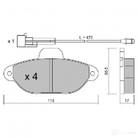 Тормозные колодки дисковые, комплект AISIN 5411450702942 W OBJ5 1579526 BPFI-1001 - Изображение 3