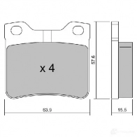 Тормозные колодки дисковые, комплект AISIN CI V3U BPPE-2008 1579721 5411450704335 - Изображение 2
