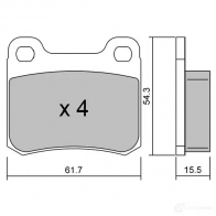 Тормозные колодки дисковые, комплект AISIN 1579634 BPMB-2009 5411450703840 N8 3H6 - Изображение 3