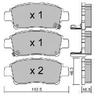 Тормозные колодки дисковые, комплект AISIN 1579766 5411450705707 BPTO-1916 4 4S093E - Изображение 2