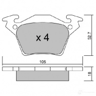 Тормозные колодки дисковые, комплект AISIN BPMB-2008 1579633 5411450703833 WS HFH