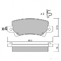 Тормозные колодки дисковые, комплект AISIN 5411450704649 BPTO-2001 1579777 5Q QYVNT - Изображение 3