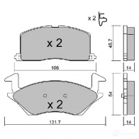 Тормозные колодки дисковые, комплект AISIN 1579767 BPTO-1917 I4EG T 5411450705721 - Изображение 3